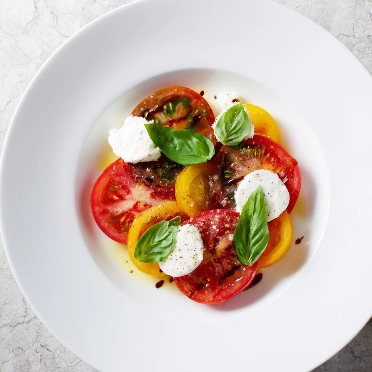 Enjoy Fresh Caprese Salad Skewers, a delightful Italian starter with vibrant red tomatoes and white mozzarella balls.