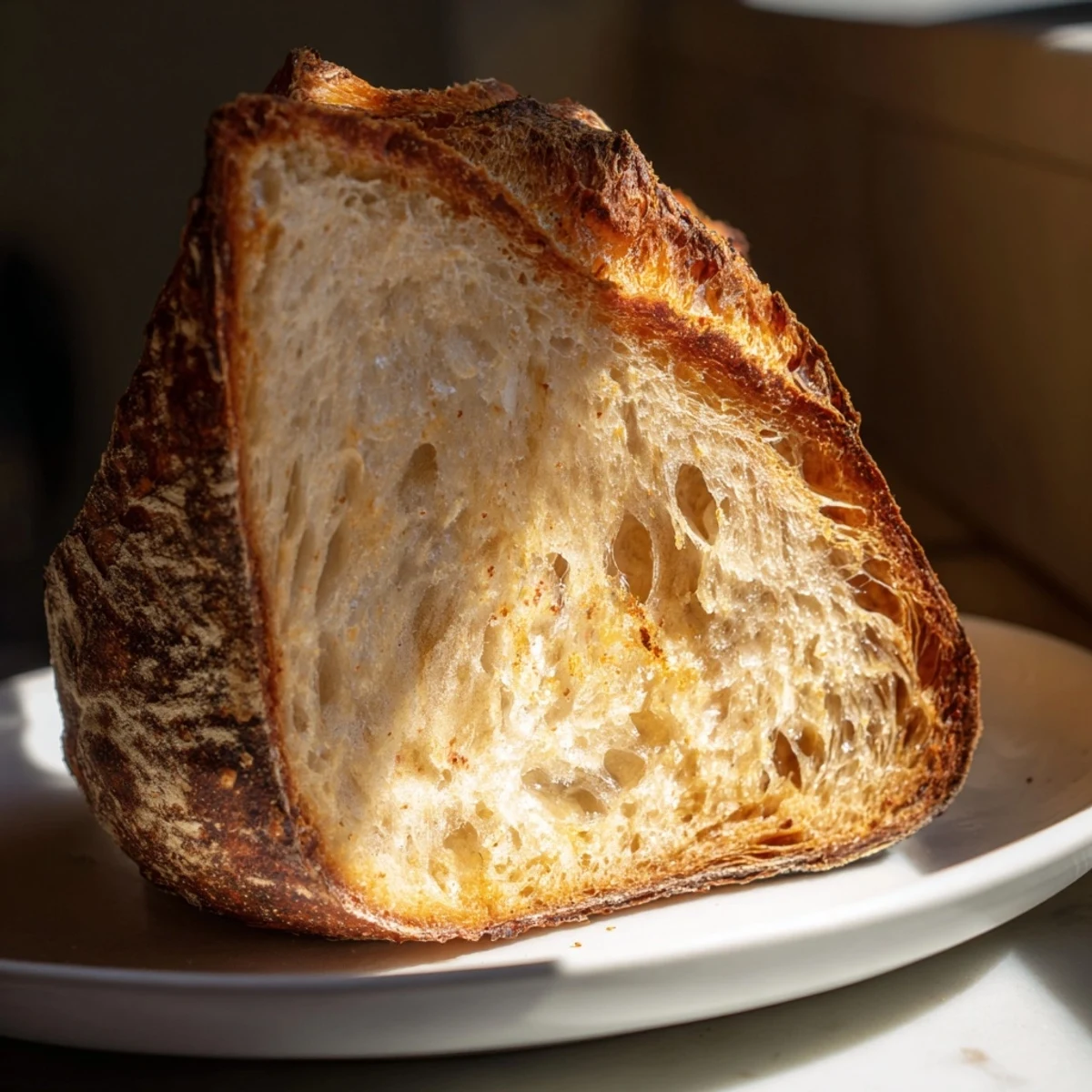 Homemade The Best Easy No-Knead Bread with a rustic, beautifully browned exterior ready to slice and serve.