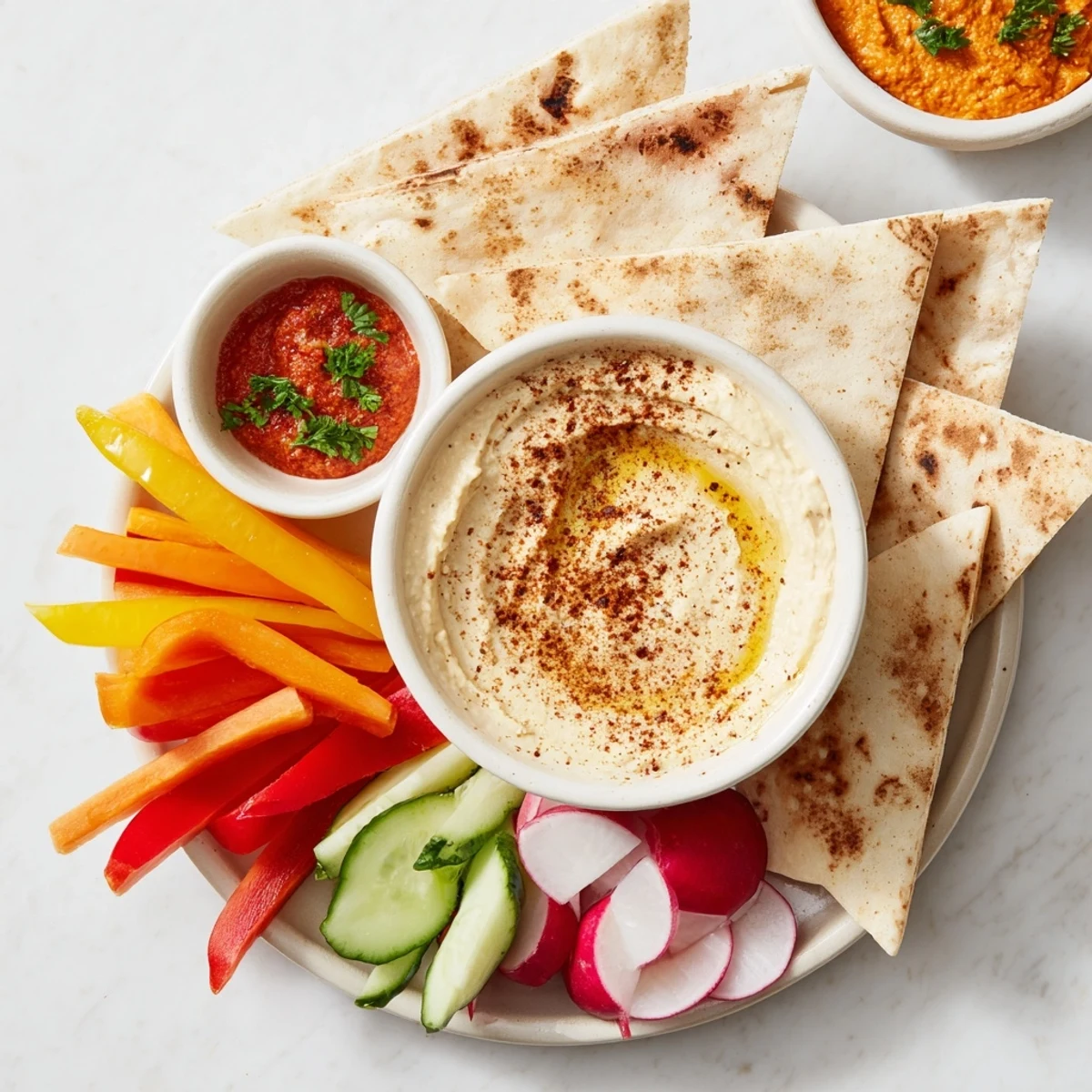 Vibrant The Moroccan Tent platter showcasing a stunning array of fresh ingredients and Moroccan flavors for sharing.