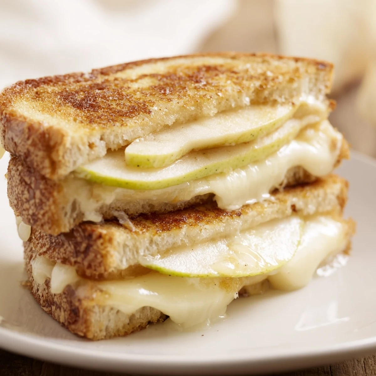 Golden, cheesy Brie and Apple Grilled Cheese boasts crisp apple slices and melted Brie for a perfect bite.