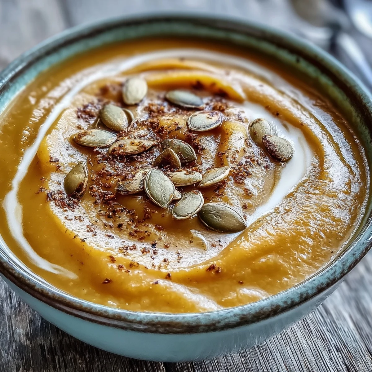 A pot of simmering Butternut Squash and Apple Soup with vibrant squash cubes and chopped apples.
