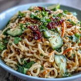 Cold Sesame Noodle Bowl Cucumber