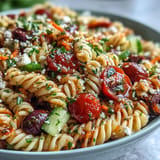 Bright Memorial Day Pasta Salad with crisp veggies, perfect for summer picnics.