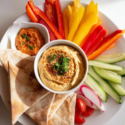 Enjoy The Moroccan Tent's appetizing display: vegetables, warm flatbread, and dips ready to serve.