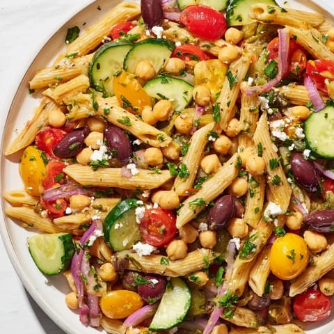 Mediterranean Pasta Salad Chickpeas
