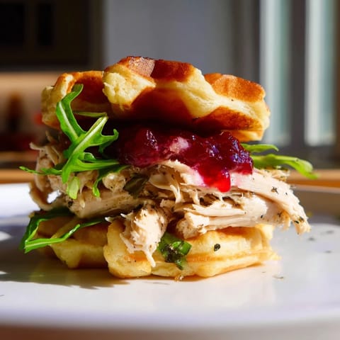 Stuffing Waffle Chicken Sliders
