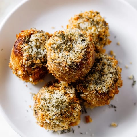 These delicious Ranch-Seasoned Crispy Mushrooms are perfectly crunchy, a savory snack bursting with flavor and herbs.