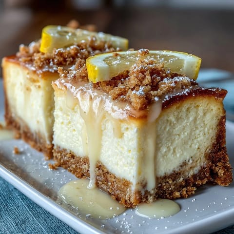 Creamy limoncello cheesecake bars with a buttery graham cracker crust, topped with fresh lemon zest for a bright citrus finish.