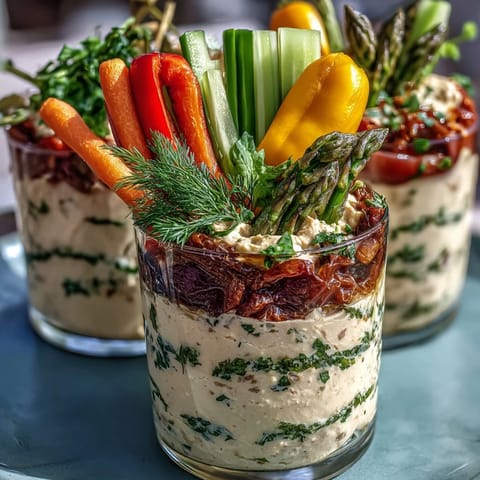Portable snack cups with hummus and crisp veggies for easy on-the-go munching