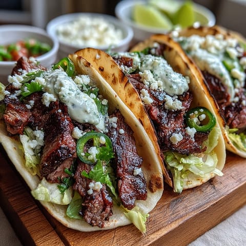 Fiesta-ready Cinco de Mayo Street Taco Bar with grilled carne asada.