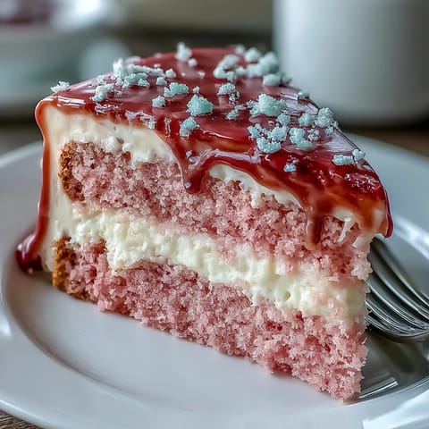 Elegant Bridal Shower Rosé Velvet Cake with shimmering gold drip.