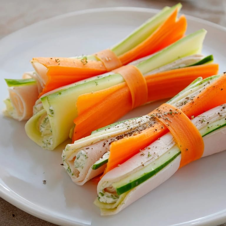Vibrant Ribbon Dancer rolls: delicate spiral-wrapped turkey appetizer bursting with fresh flavors and herbs.