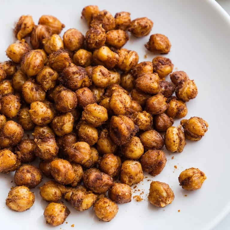 Imagine the delightful aroma of these roasted crispy chickpea snack, a flavorful, vegan nibble.