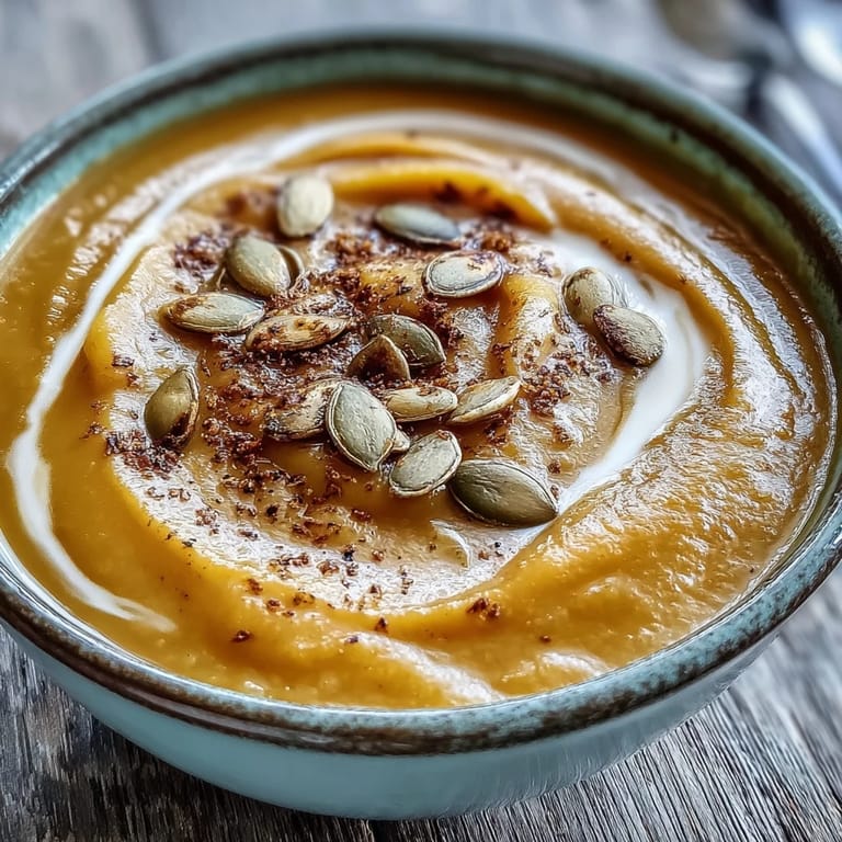 A pot of simmering Butternut Squash and Apple Soup with vibrant squash cubes and chopped apples.