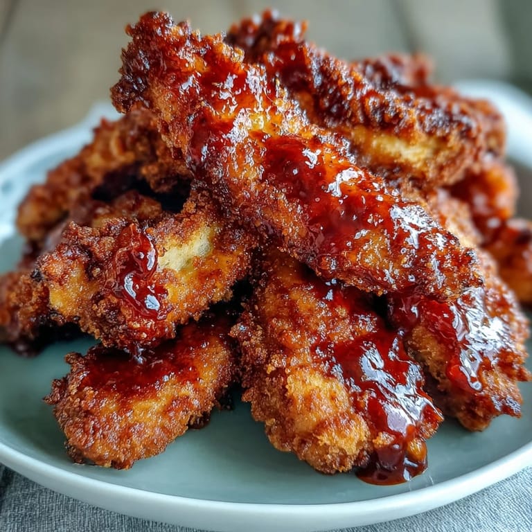 Freshly fried Fried Chicken Wings, smothered in smoky BBQ sauce and served with ranch dressing on a rustic board.