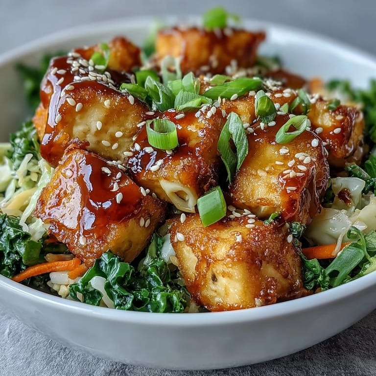 Sizzling Tofu Egg Roll in a Bowl served in a ceramic bowl, ready to be enjoyed as a quick, high-protein weeknight dinner.