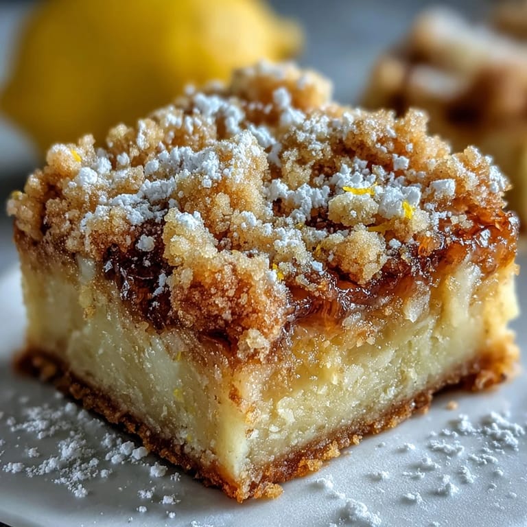 3. Bright and buttery lemon crumb bars offer a delightful balance of sweet citrus filling and crunchy topping.