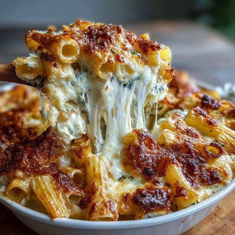Golden-baked One-Pot Cheesy Pasta Bake loaded with gooey cheese and tender pasta.