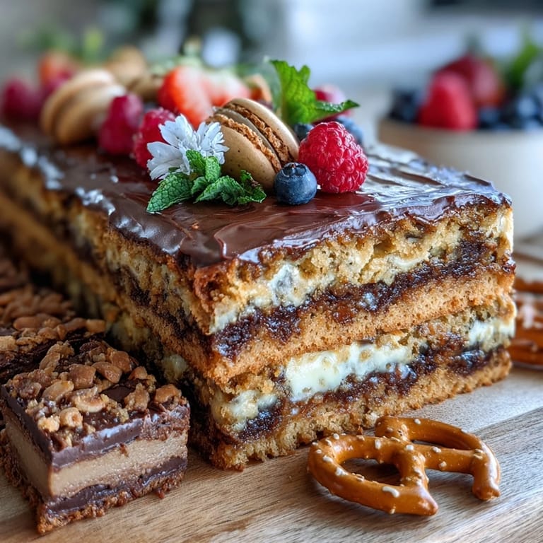 Festive dessert board featuring assorted mini treats, fresh berries, and cake slices—perfect for sharing at grad parties.