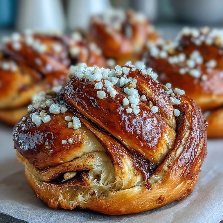 Soft Swedish Cardamom Buns, perfect with coffee for an afternoon fika treat.