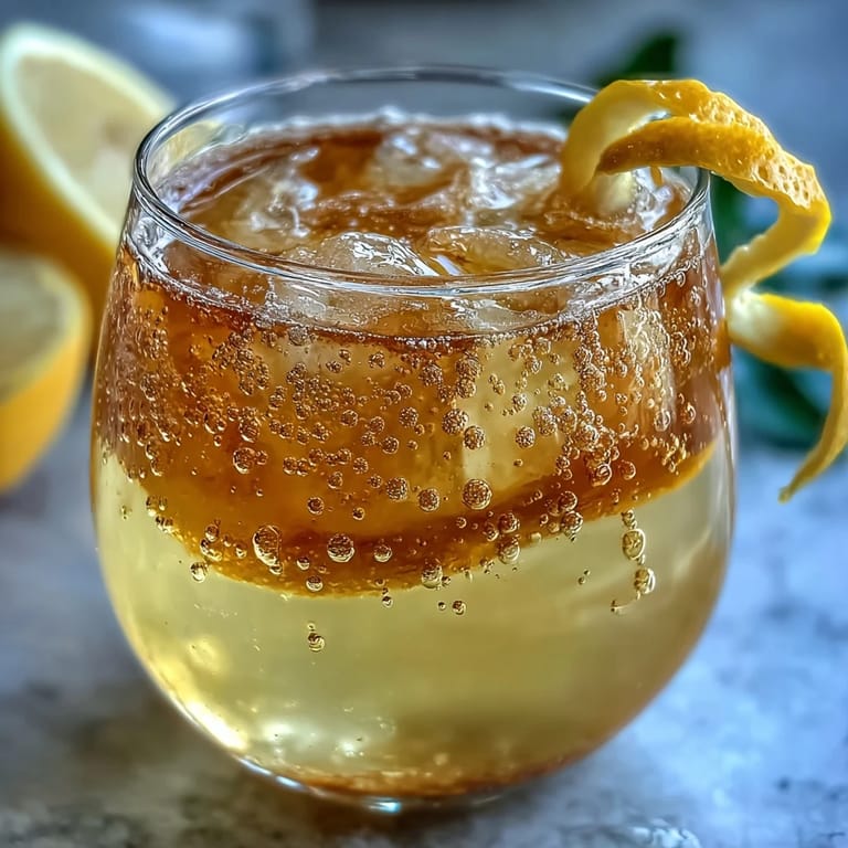 Homemade fermented lemonade in a rustic pitcher, its golden hue hinting at the bright lemon and honey flavors inside.