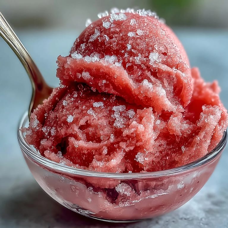 Enjoy this easy, refreshing watermelon sorbet, a delightful frozen treat for any occasion.