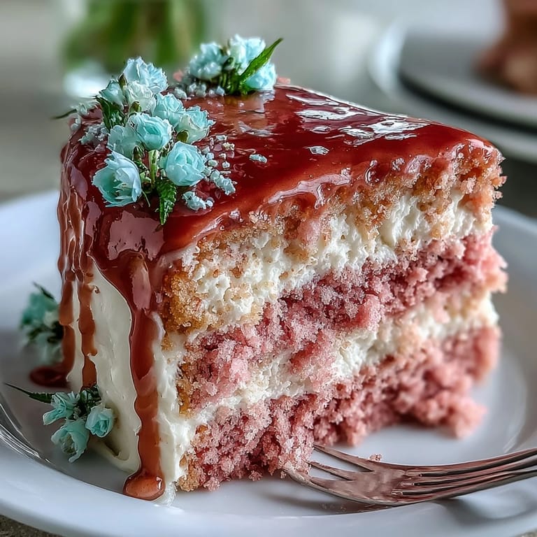 Decadent Rosé Velvet Cake with delicate rosé frosting and gold accent.