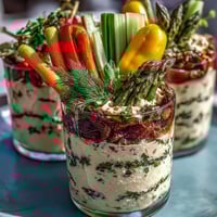 Portable snack cups with hummus and crisp veggies for easy on-the-go munching